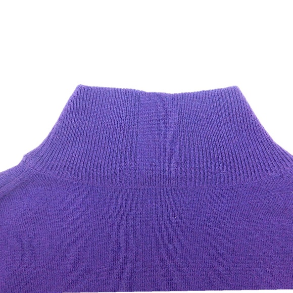Jardin Des Orangers Cashmere Sleeveless Turtleneck Sweater Vest Purple Size M - Picture 9 of 11
